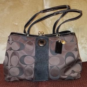 Brown coach tote.
